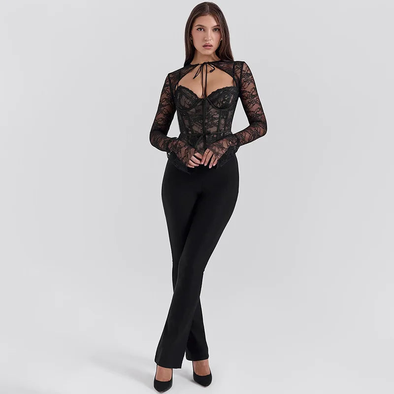 Black Lace Top