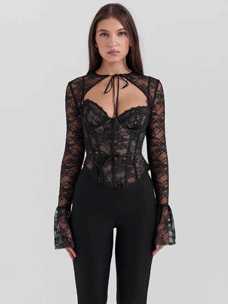 Black Lace Top